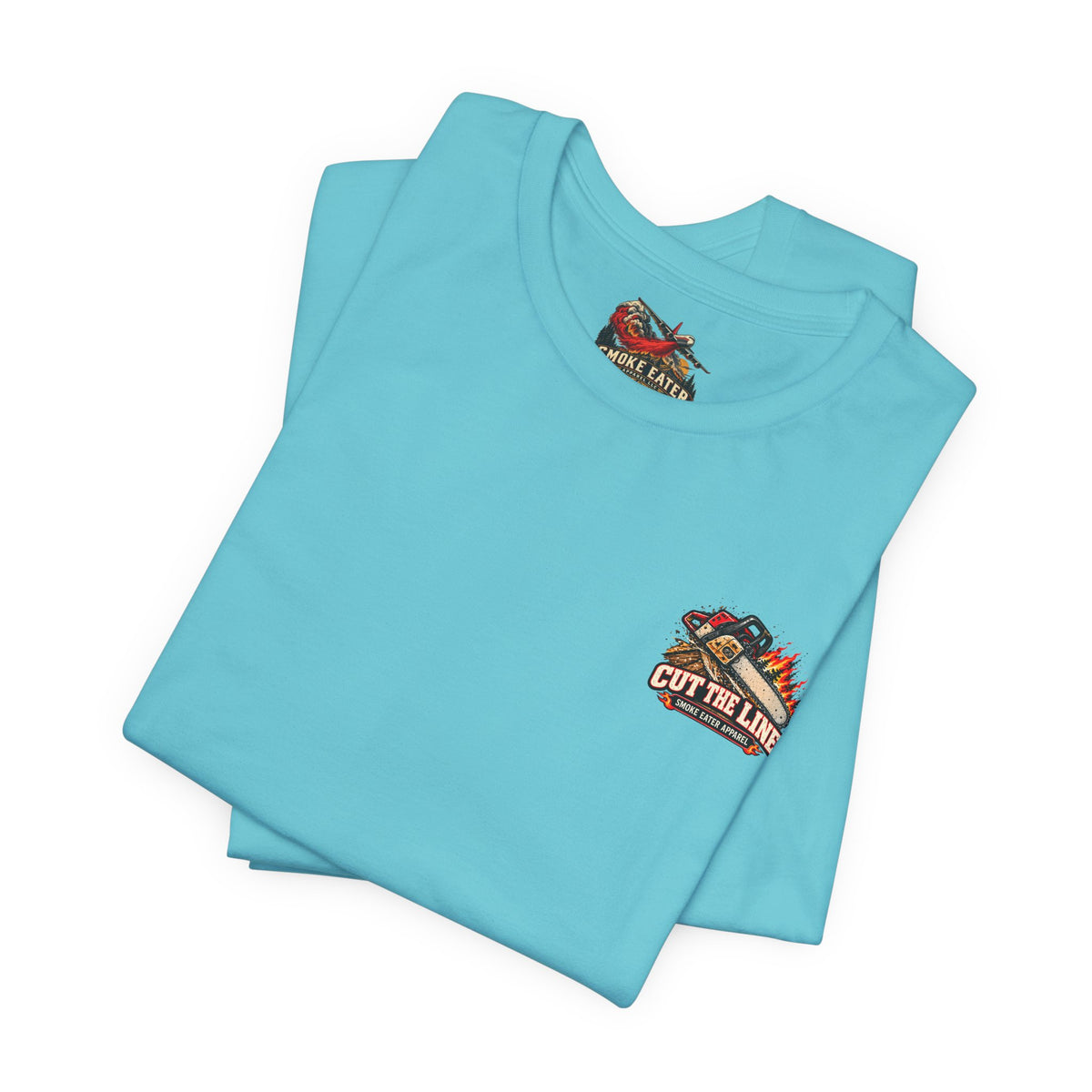 Cut the Line – Female Wildland Firefighter Chainsaw T-Shirt