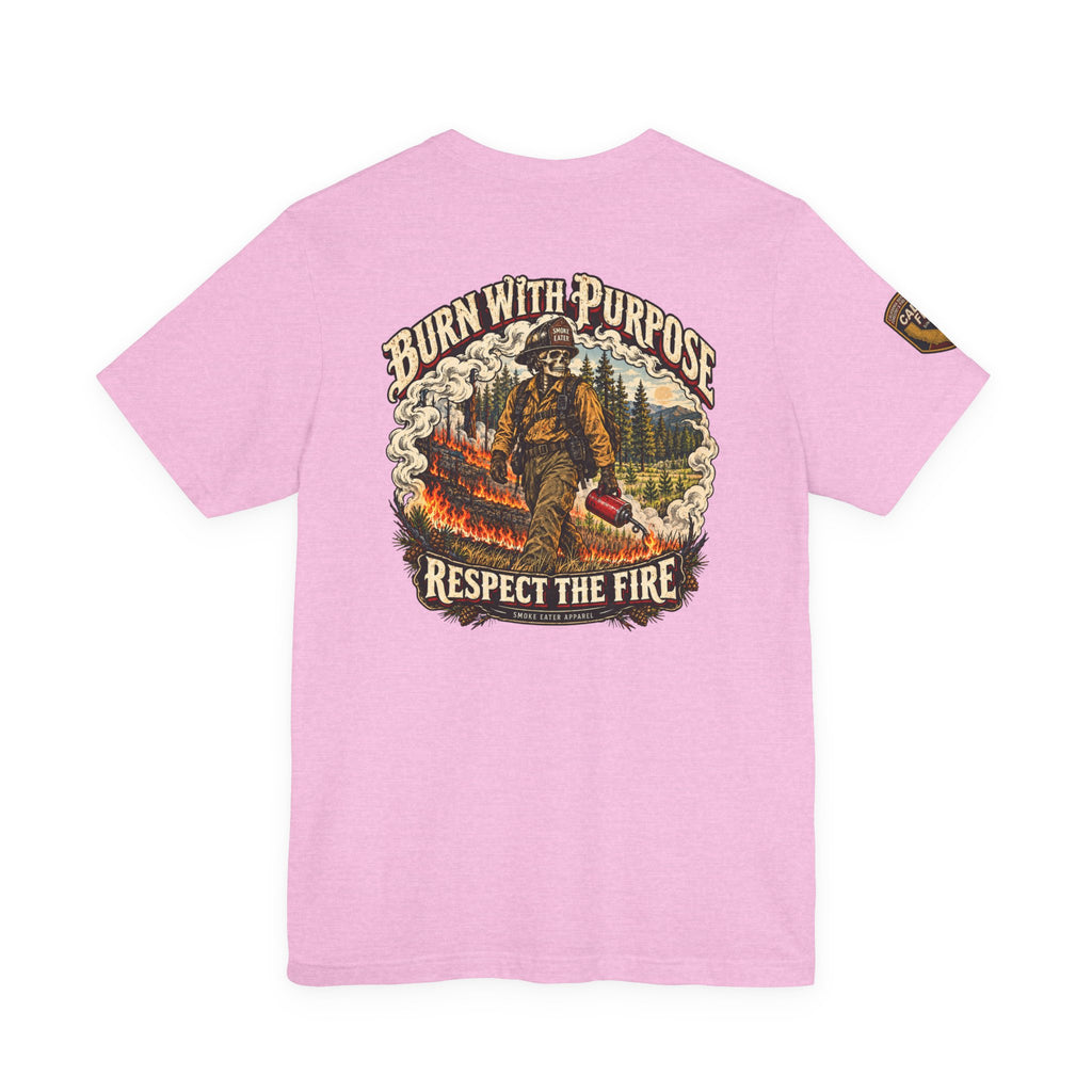 Copy of Skull Firefighter Graphic Tee | CAL FIRE Plane, Wildfire Smoke