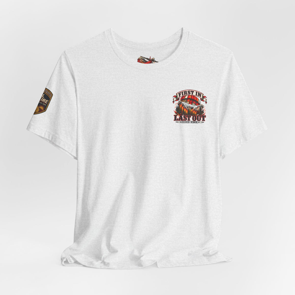 Skull Firefighter Graphic Tee | CAL FIRE Plane, Wildfire Smoke