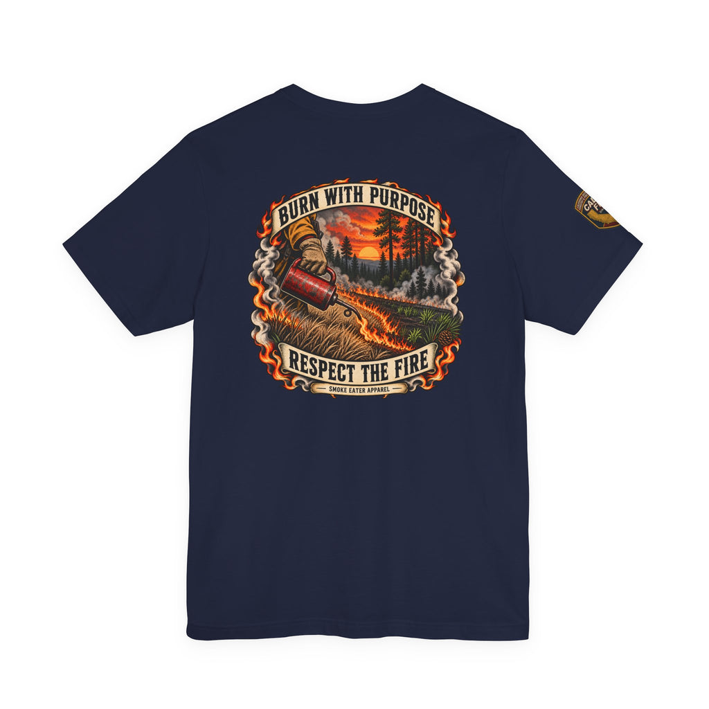 Skull Firefighter Graphic Tee | CAL FIRE Plane, Wildfire Smoke