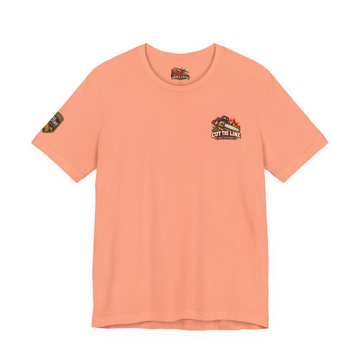 Cut the Line – Female Wildland Firefighter Chainsaw T-Shirt