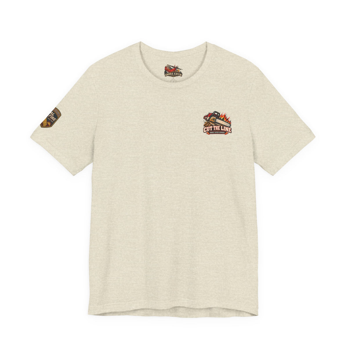 Cut the Line – Female Wildland Firefighter Chainsaw T-Shirt