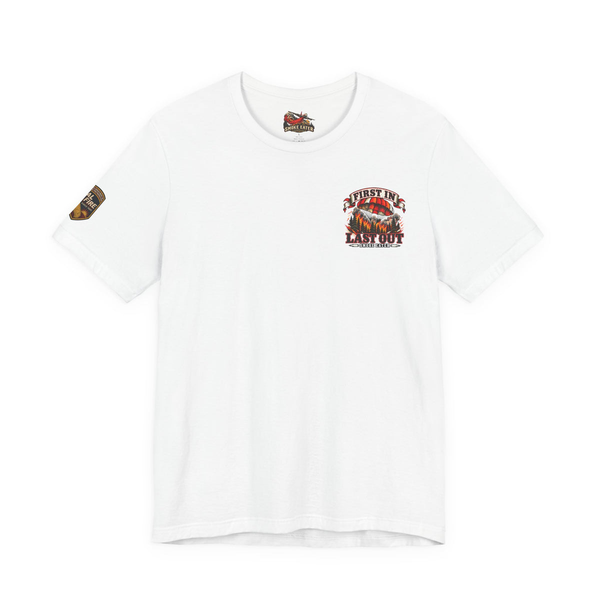 Skull Firefighter Graphic Tee | CAL FIRE Plane, Wildfire Smoke