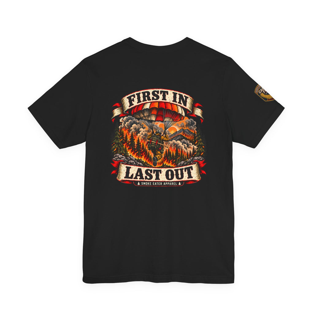 Copy of Skull Firefighter Graphic Tee | CAL FIRE Plane, Wildfire Smoke