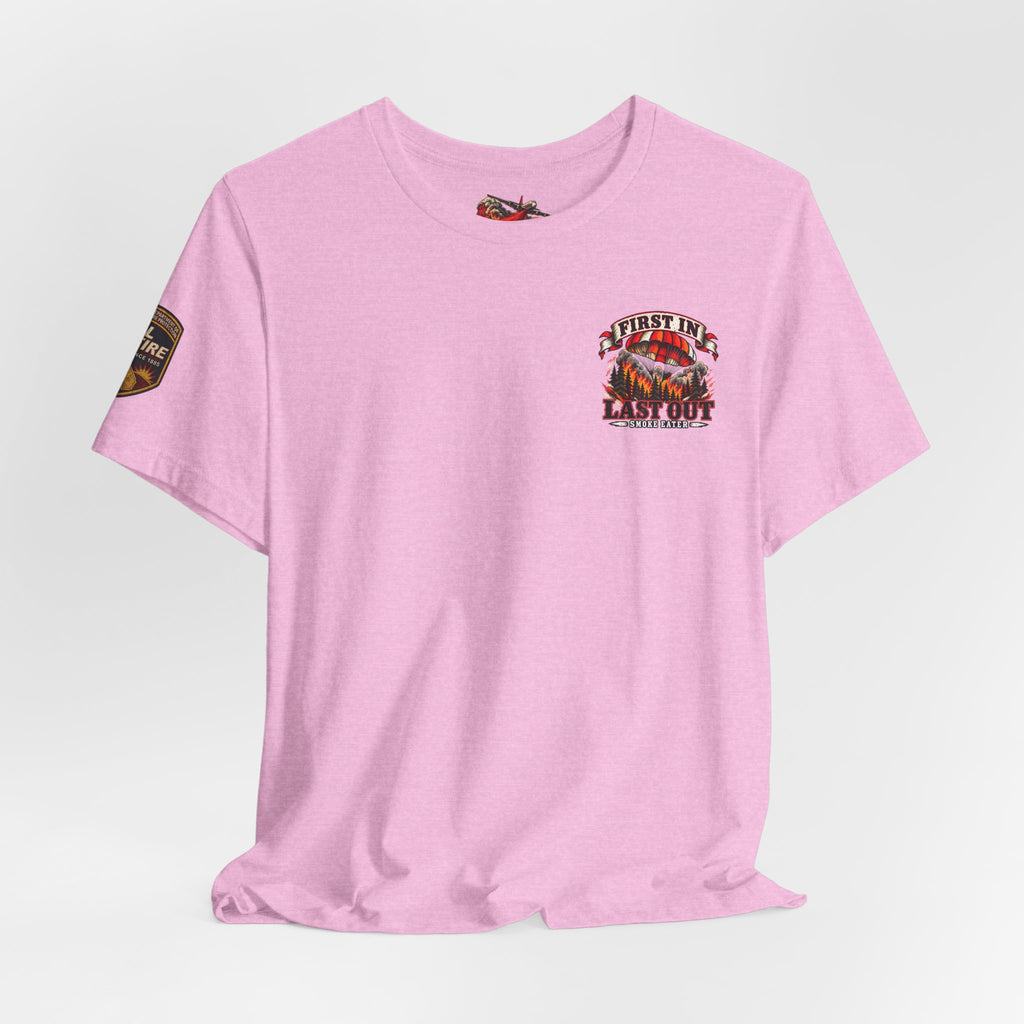 Copy of Skull Firefighter Graphic Tee | CAL FIRE Plane, Wildfire Smoke
