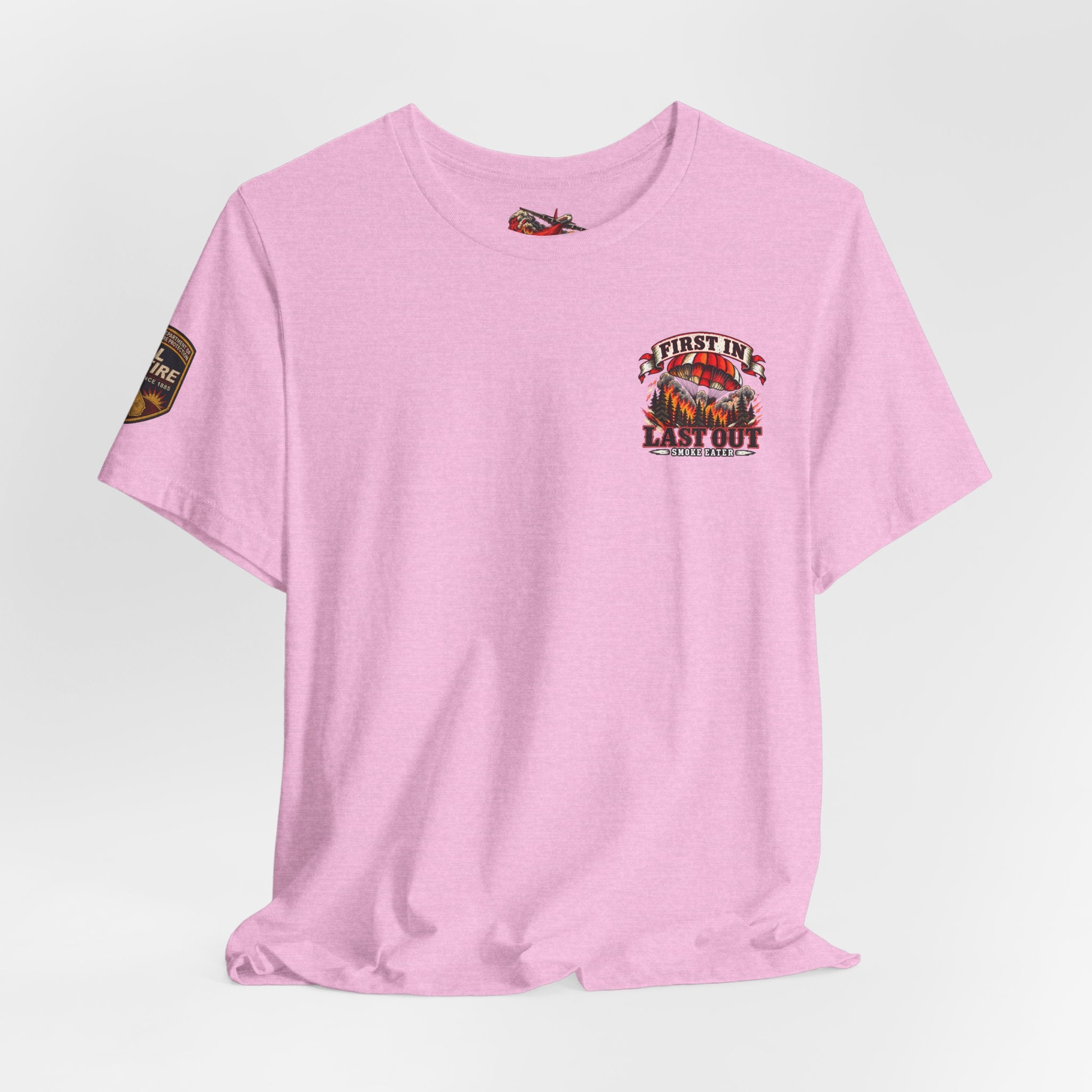 Copy of Skull Firefighter Graphic Tee | CAL FIRE Plane, Wildfire Smoke