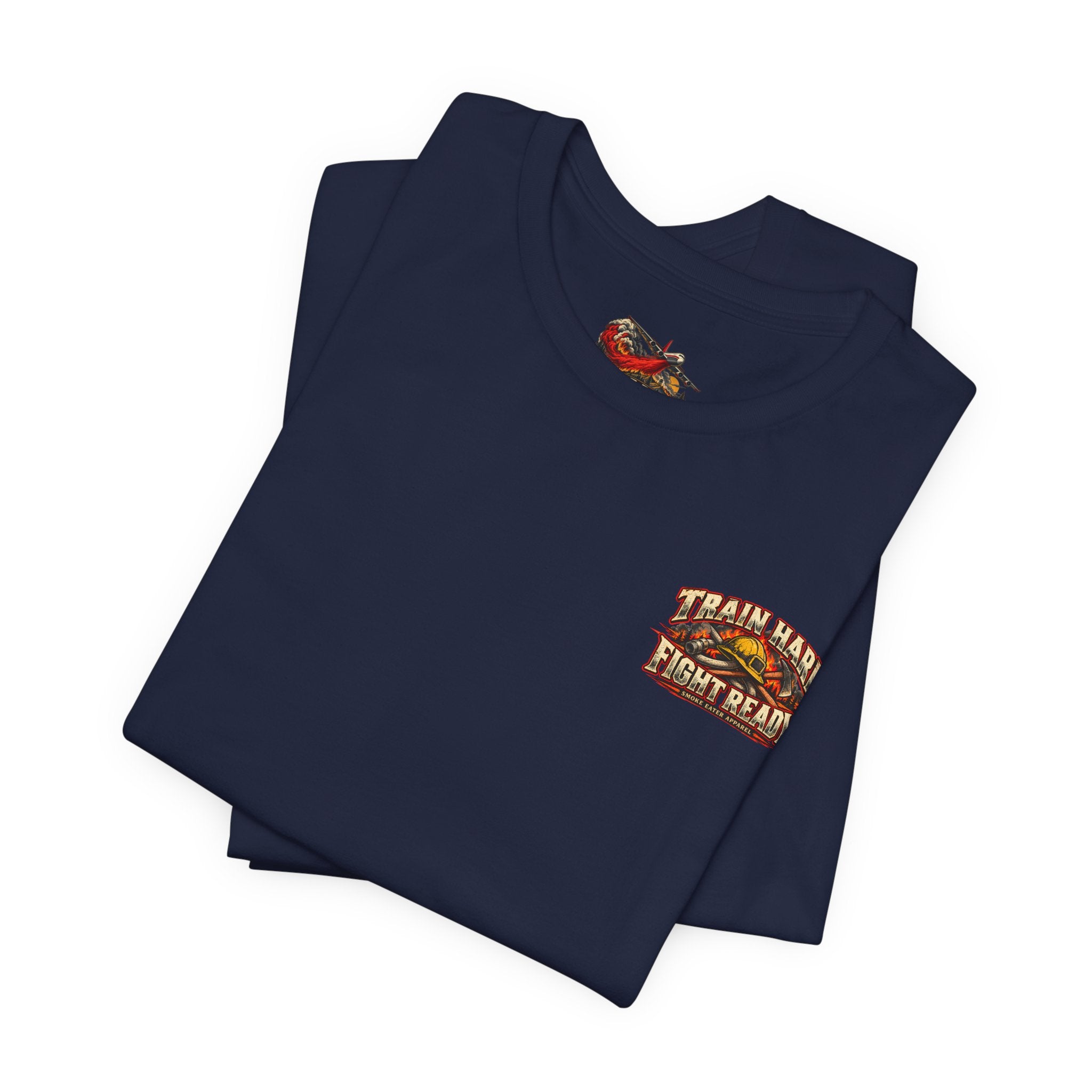 Train Hard, Fight Ready – Skeleton Wildland Firefighter Smoke Eater T-Shirt