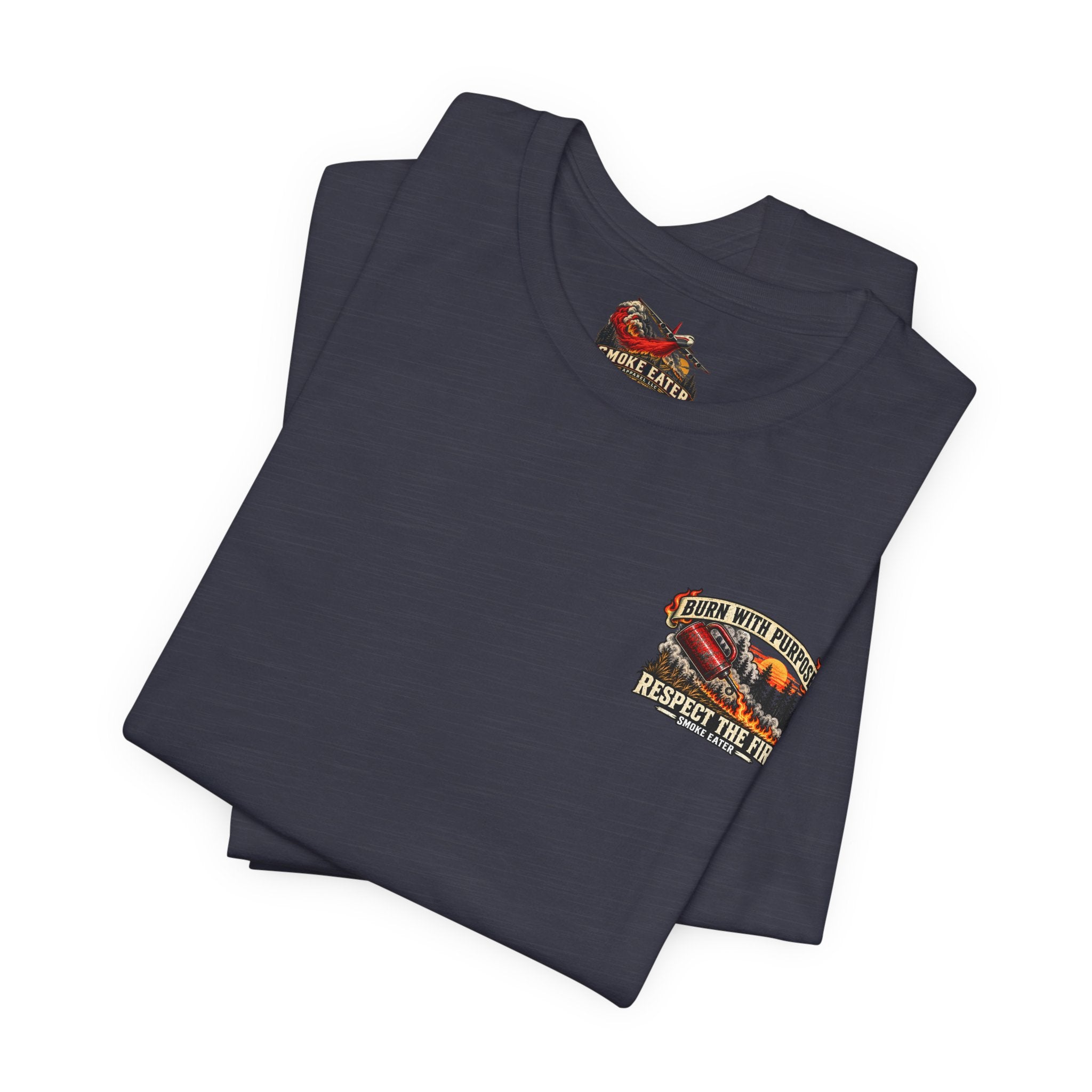 Copy of Skull Firefighter Graphic Tee | CAL FIRE Plane, Wildfire Smoke