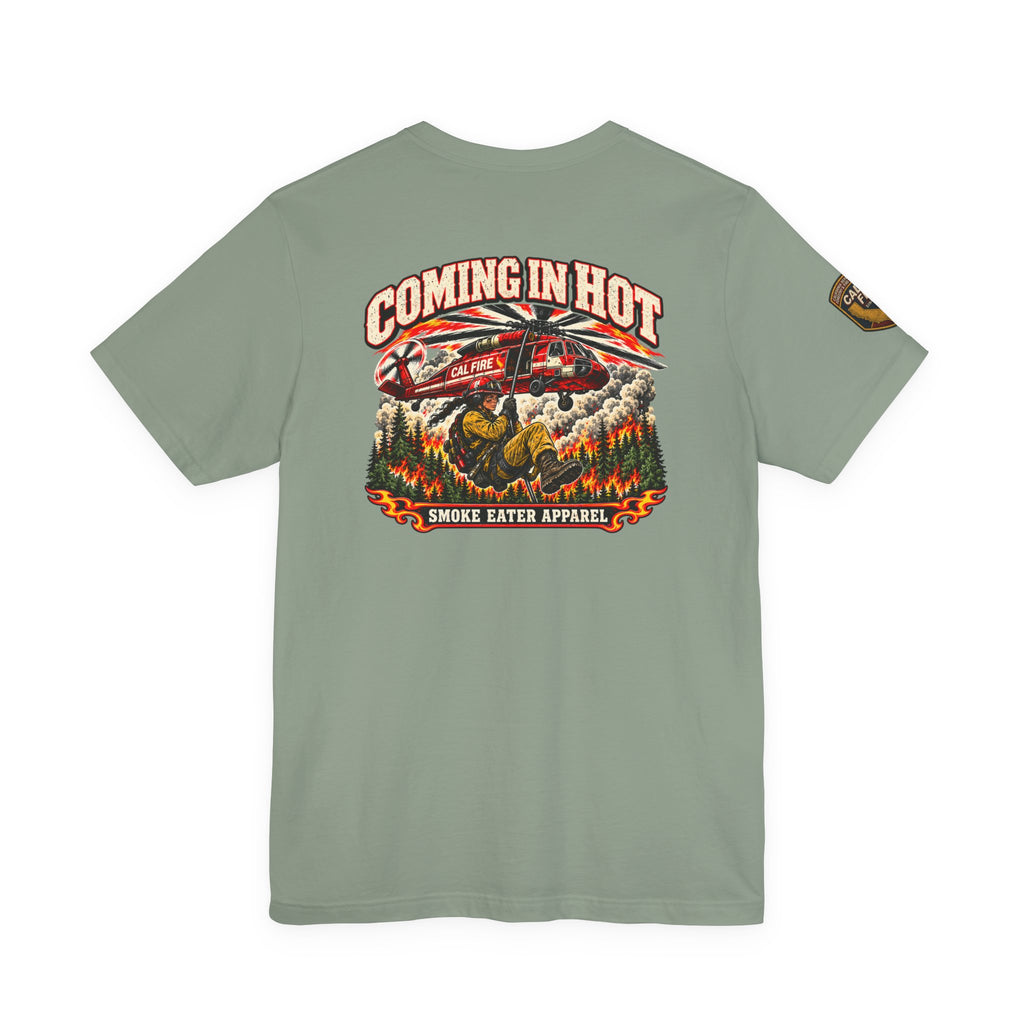 Coming in Hot – Female Helicopter Wildland Firefighter T-Shirt