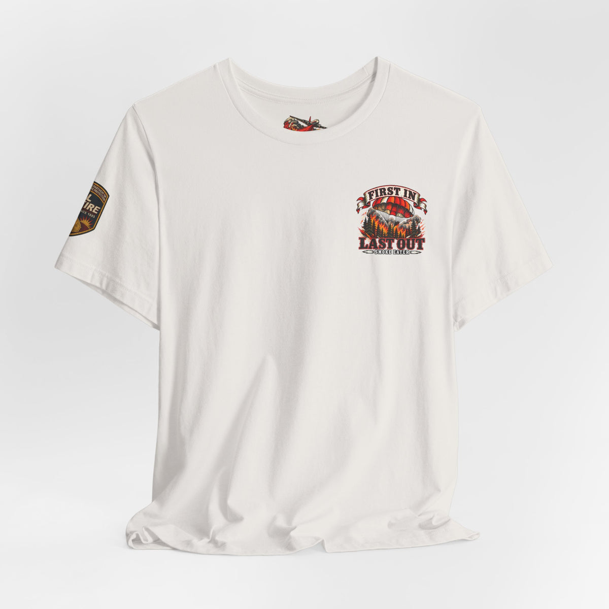 Skull Firefighter Graphic Tee | CAL FIRE Plane, Wildfire Smoke