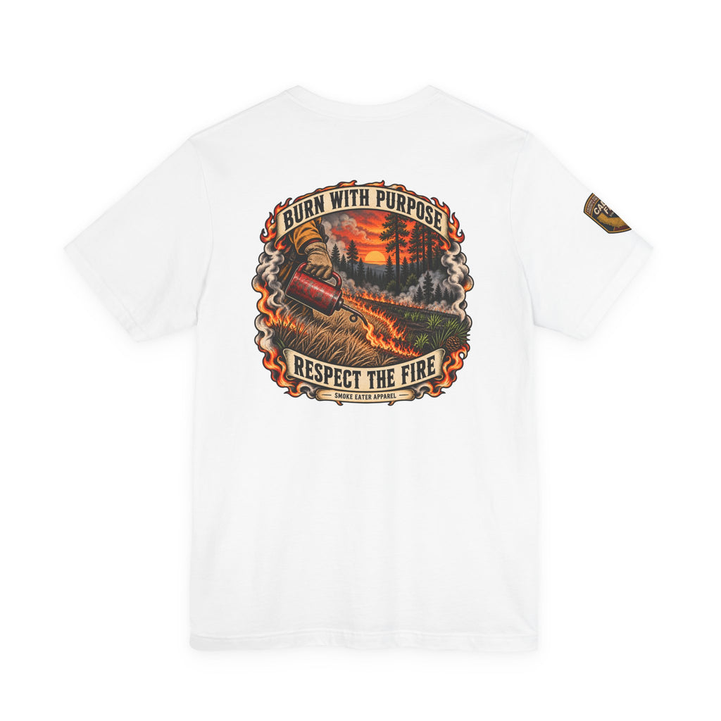Skull Firefighter Graphic Tee | CAL FIRE Plane, Wildfire Smoke
