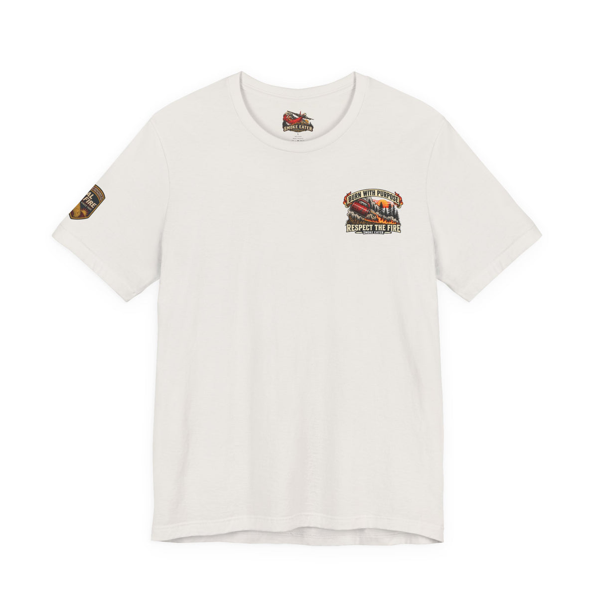 Skull Firefighter Graphic Tee | CAL FIRE Plane, Wildfire Smoke