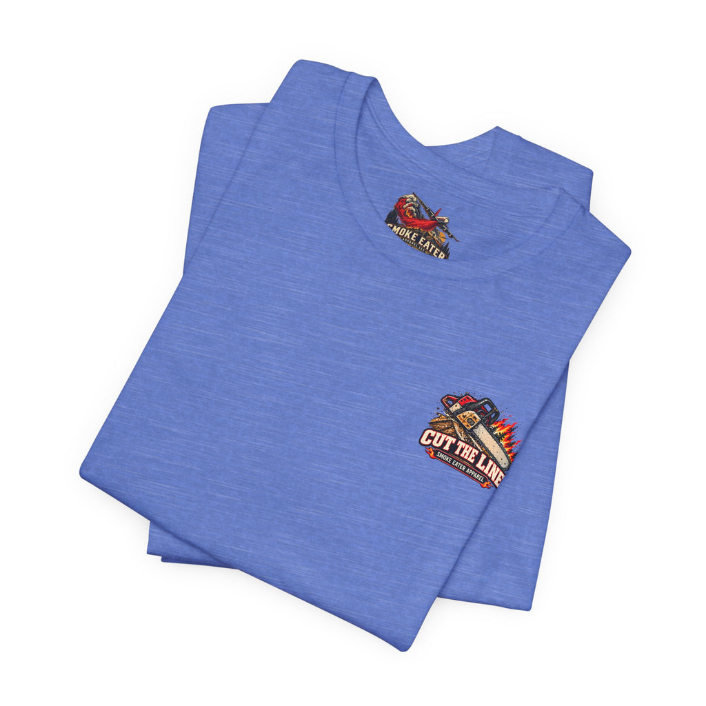 Cut the Line – Female Wildland Firefighter Chainsaw T-Shirt