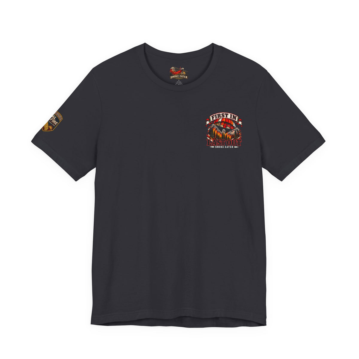 Skull Firefighter Graphic Tee | CAL FIRE Plane, Wildfire Smoke