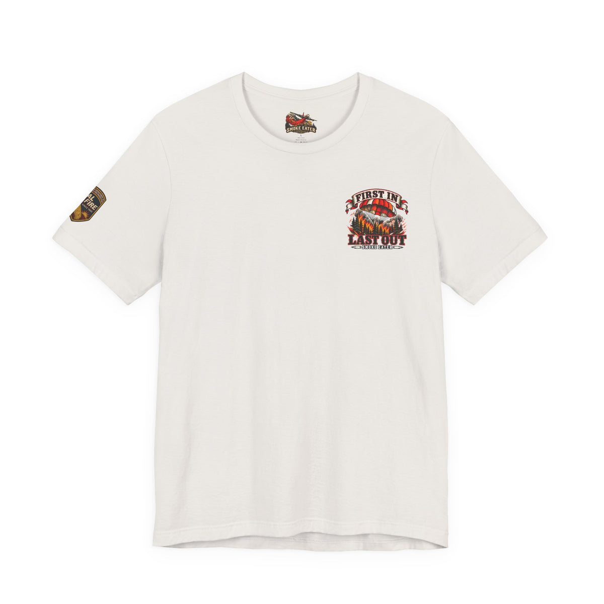 Skull Firefighter Graphic Tee | CAL FIRE Plane, Wildfire Smoke