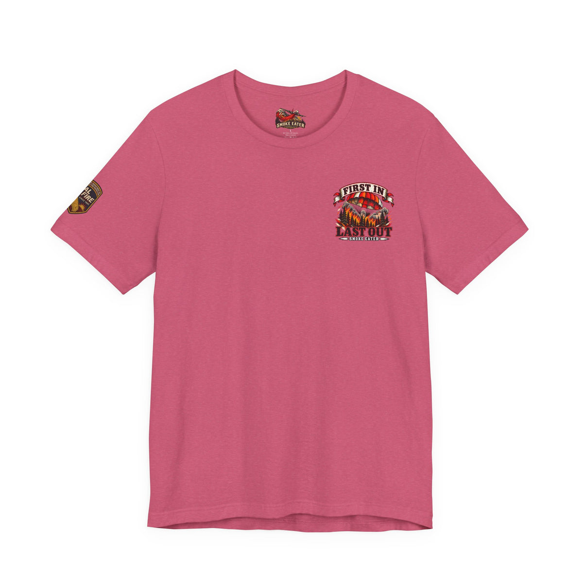 Copy of Skull Firefighter Graphic Tee | CAL FIRE Plane, Wildfire Smoke