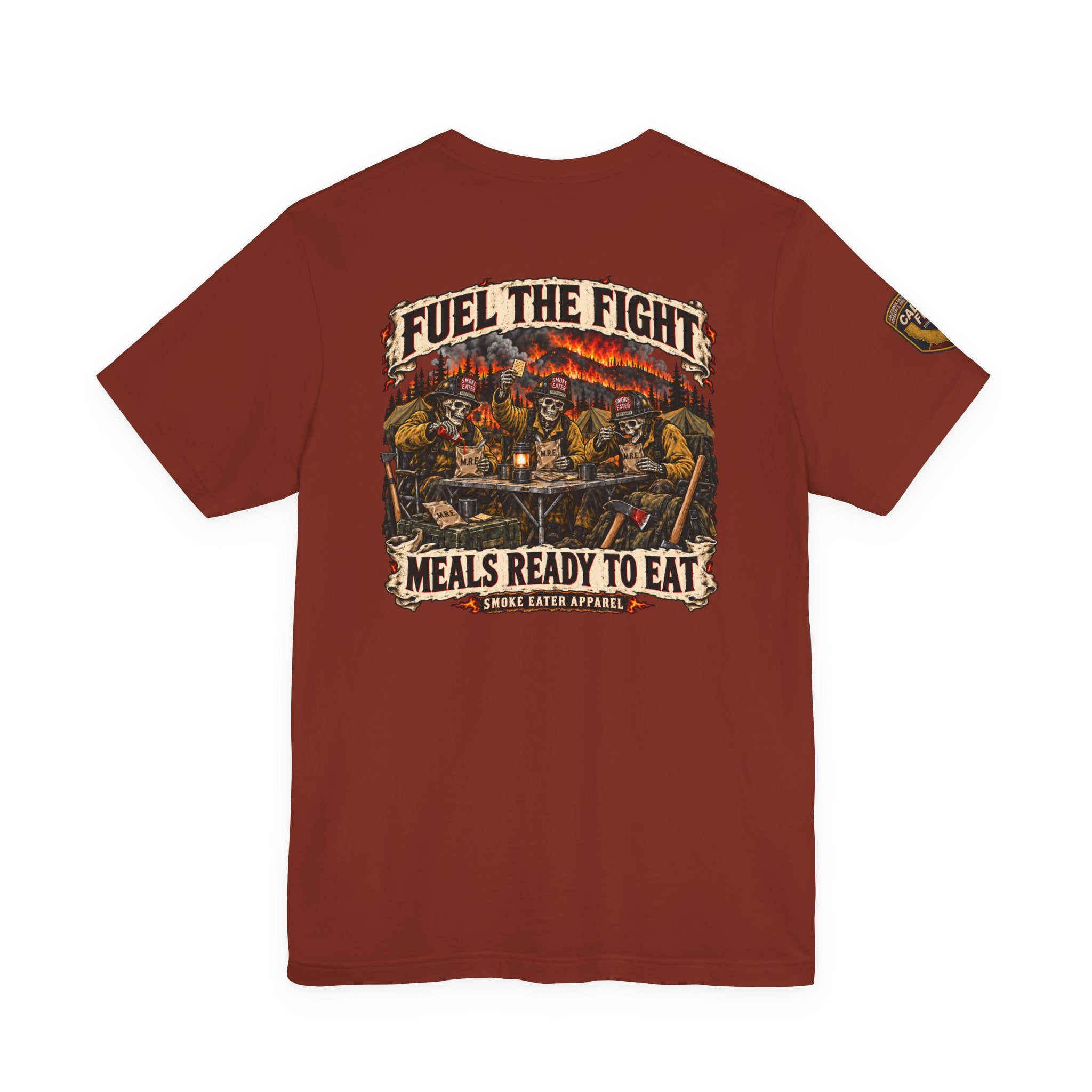 Meals Ready to Eat – Skeleton Wildland Firefighter M.R.E. T-Shirt