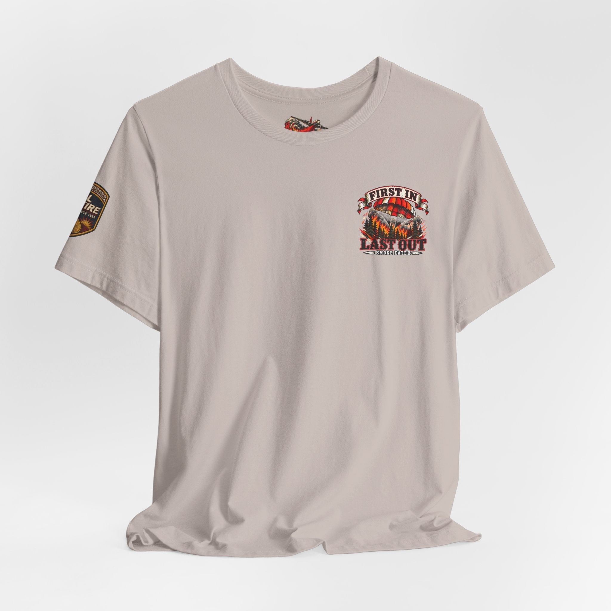 Skull Firefighter Graphic Tee | CAL FIRE Plane, Wildfire Smoke