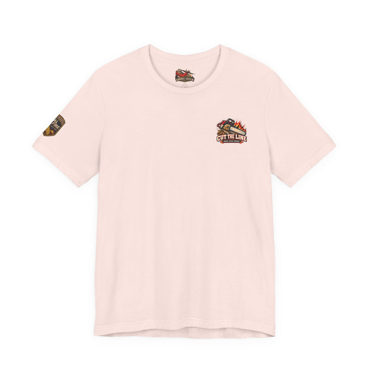 Cut the Line – Female Wildland Firefighter Chainsaw T-Shirt