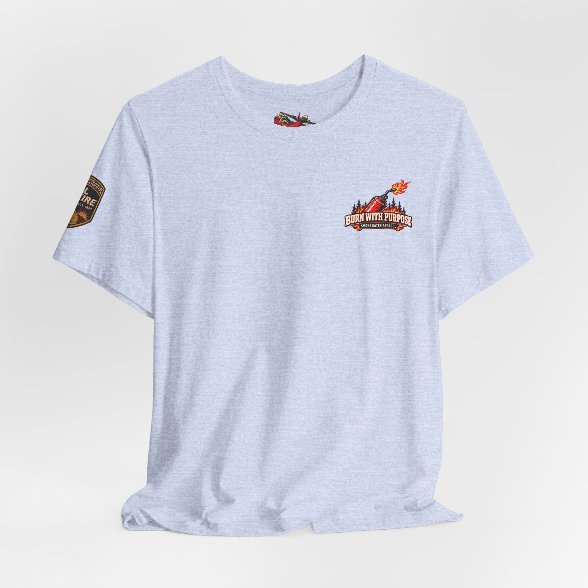 Burn With Purpose – Female Prescribed Burn Firefighter T-Shirt