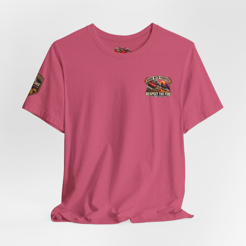 Copy of Skull Firefighter Graphic Tee | CAL FIRE Plane, Wildfire Smoke