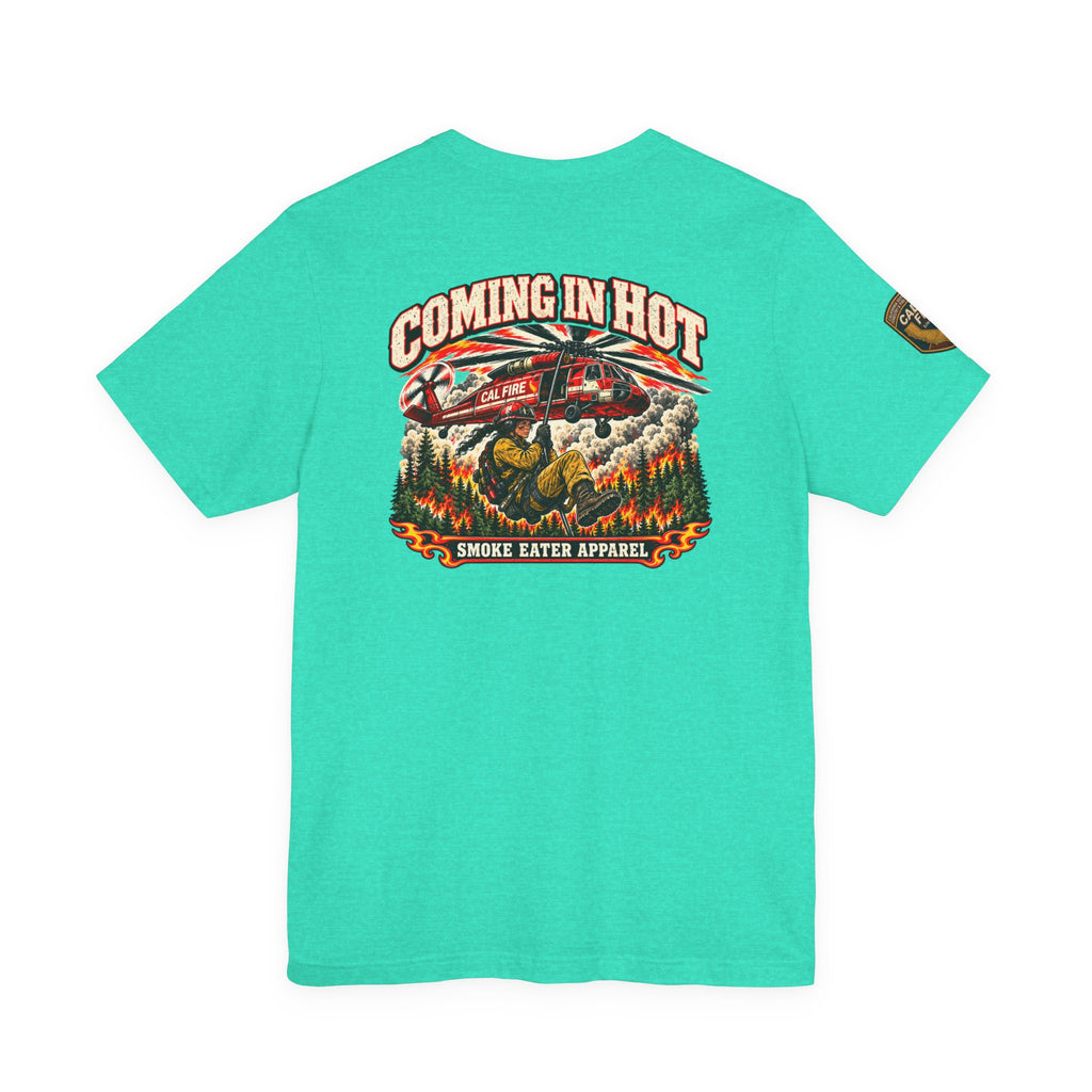 Coming in Hot – Female Helicopter Wildland Firefighter T-Shirt