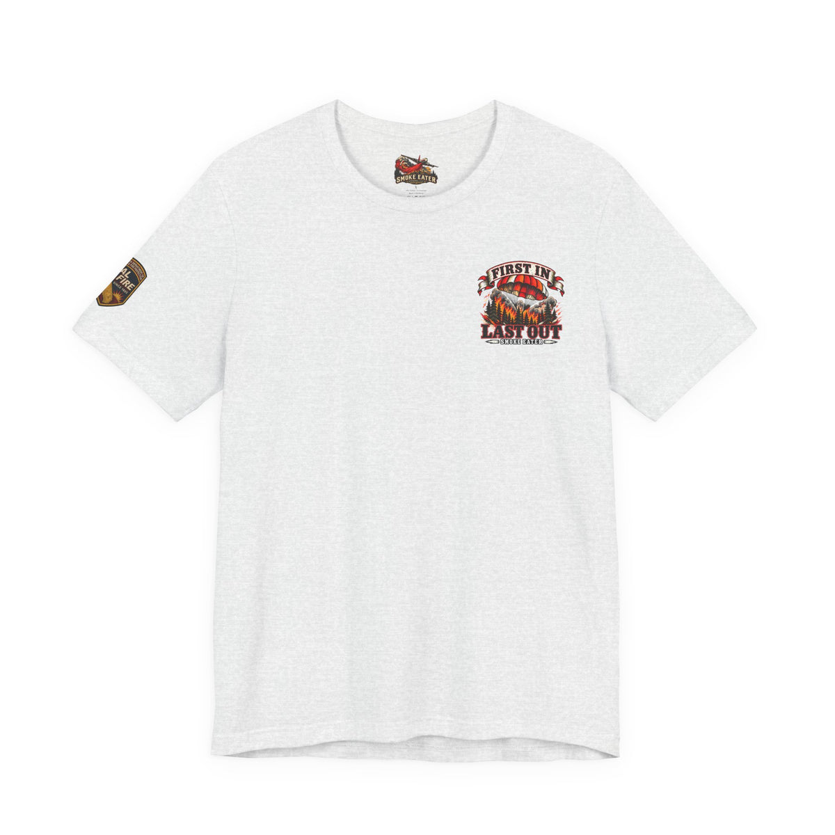 Skull Firefighter Graphic Tee | CAL FIRE Plane, Wildfire Smoke