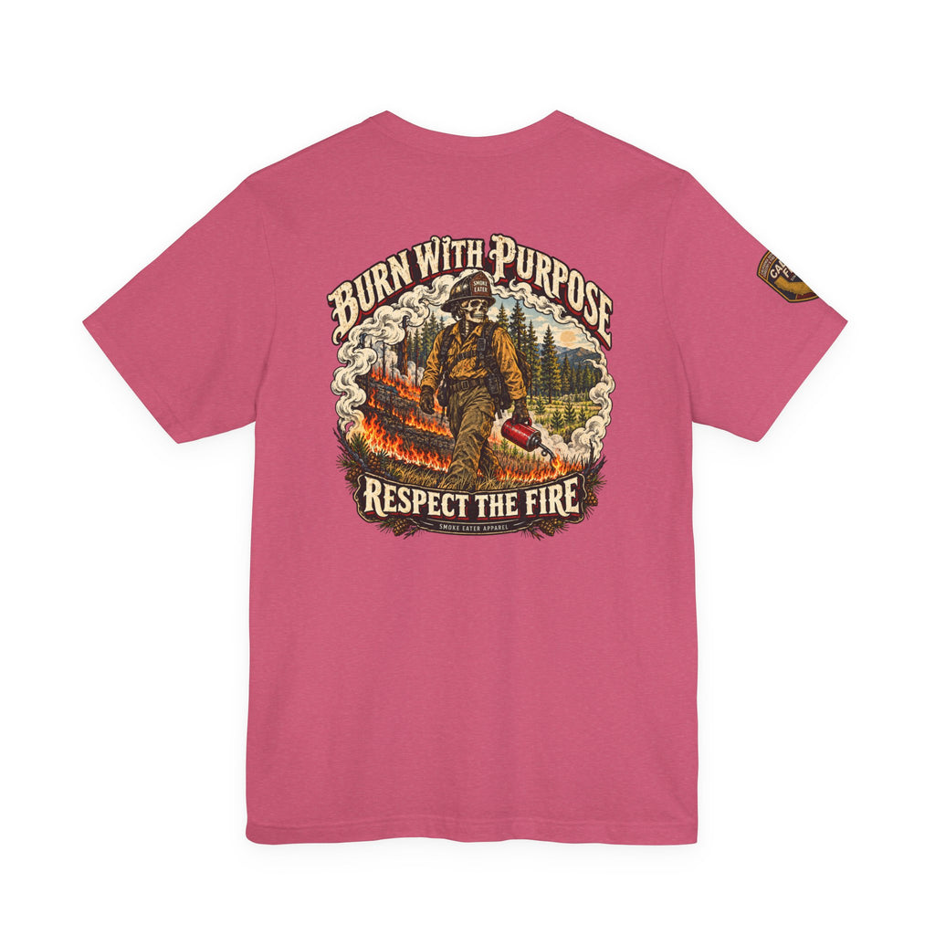 Copy of Skull Firefighter Graphic Tee | CAL FIRE Plane, Wildfire Smoke