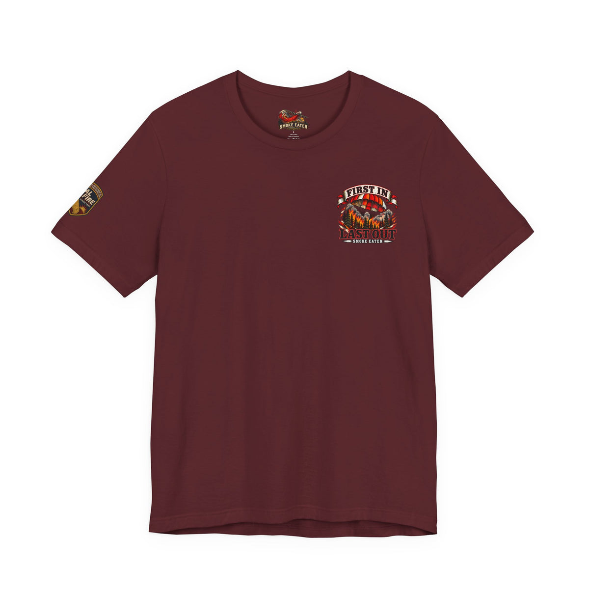 Copy of Skull Firefighter Graphic Tee | CAL FIRE Plane, Wildfire Smoke