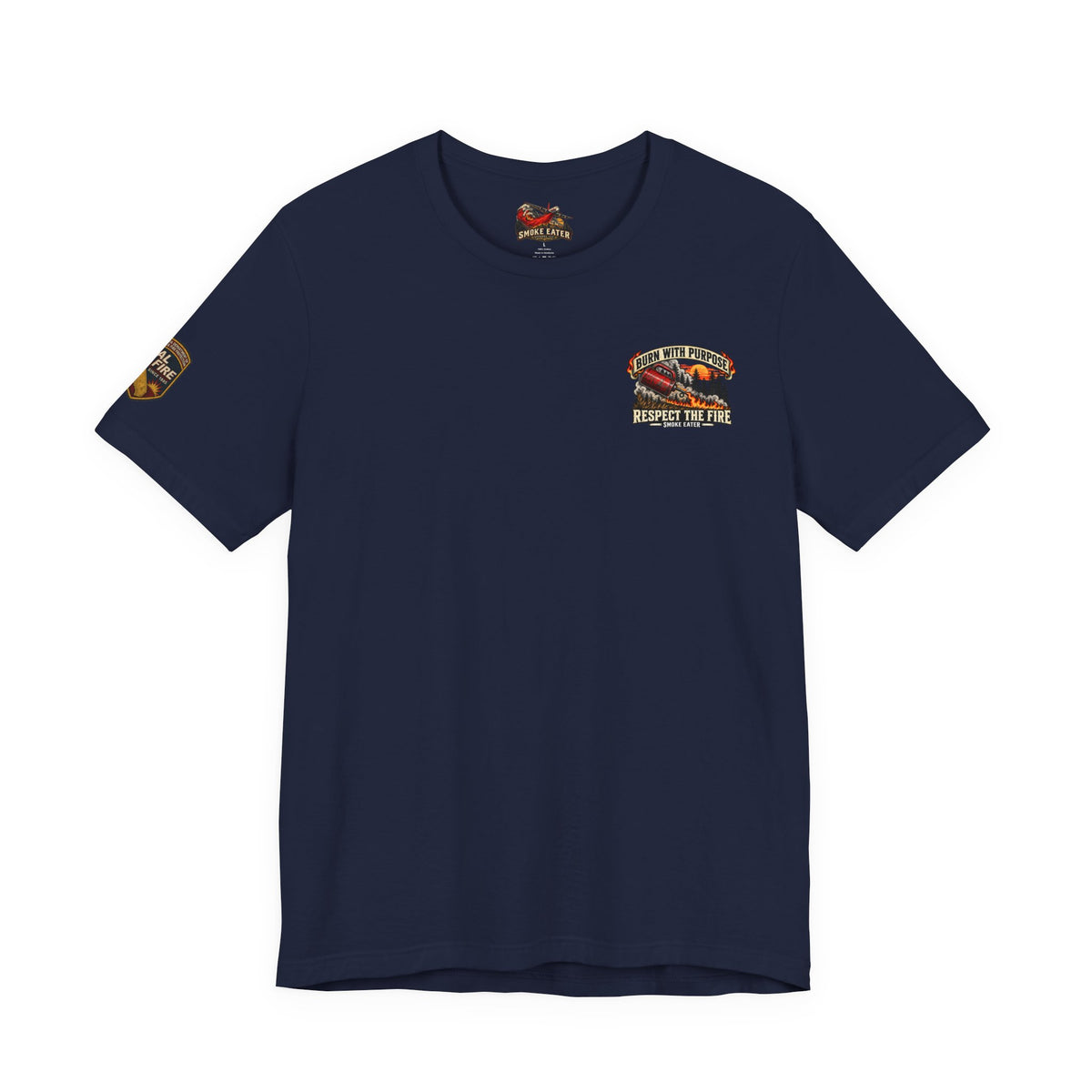 Skull Firefighter Graphic Tee | CAL FIRE Plane, Wildfire Smoke