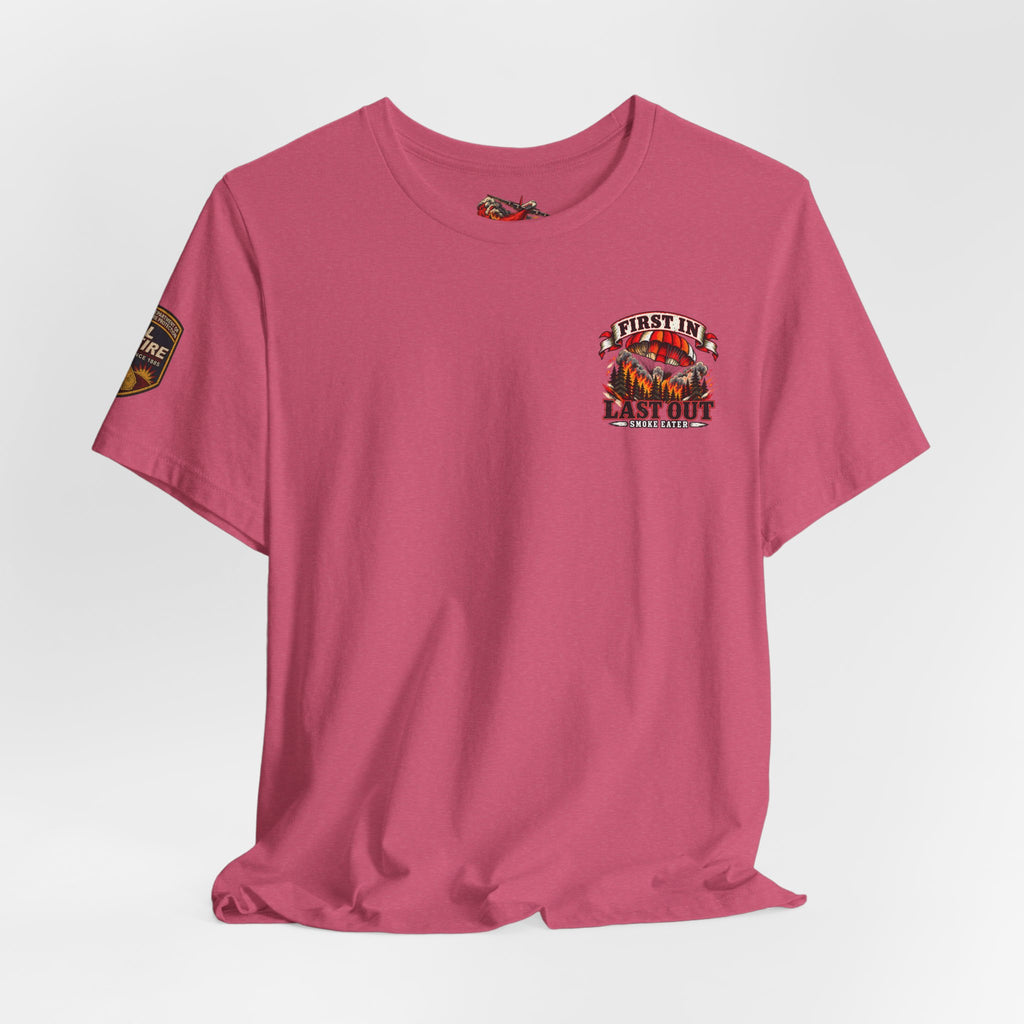 Copy of Skull Firefighter Graphic Tee | CAL FIRE Plane, Wildfire Smoke