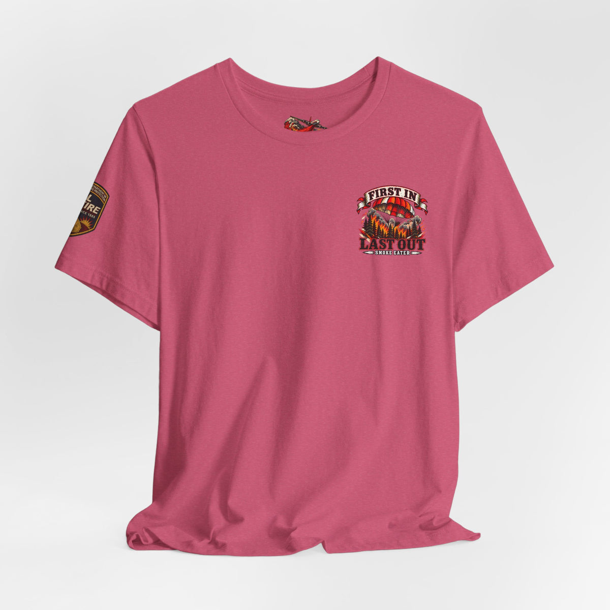 Copy of Skull Firefighter Graphic Tee | CAL FIRE Plane, Wildfire Smoke