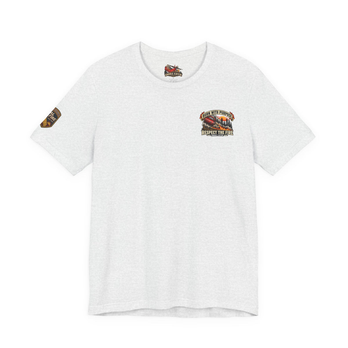 Skull Firefighter Graphic Tee | CAL FIRE Plane, Wildfire Smoke