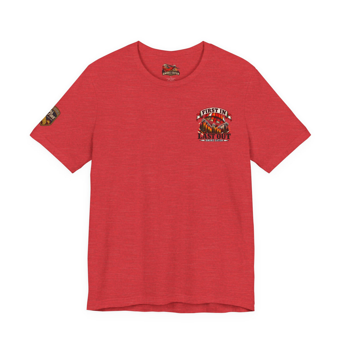 Skull Firefighter Graphic Tee | CAL FIRE Plane, Wildfire Smoke