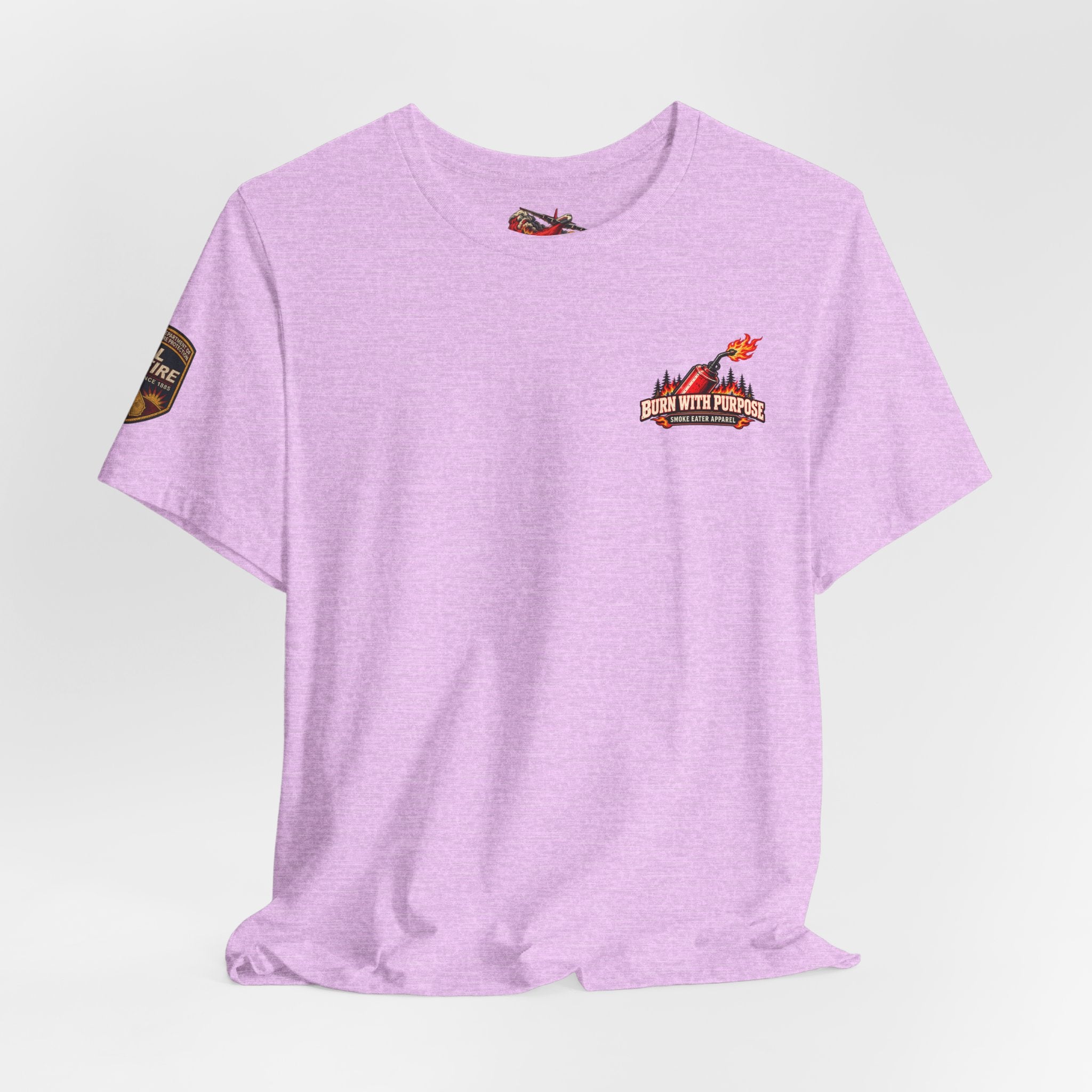 Burn With Purpose – Female Prescribed Burn Firefighter T-Shirt
