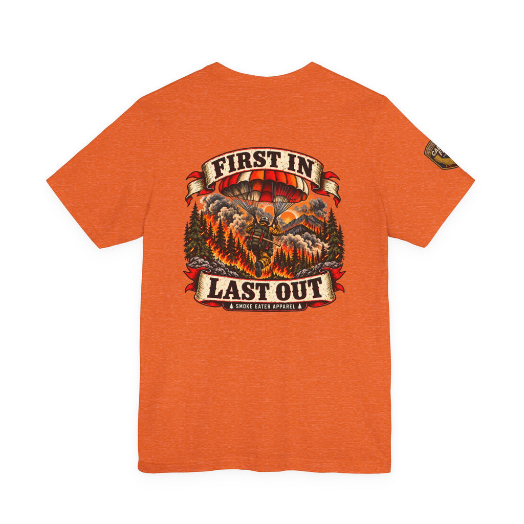 Copy of Skull Firefighter Graphic Tee | CAL FIRE Plane, Wildfire Smoke