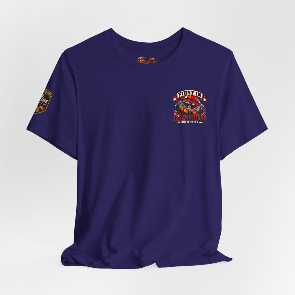 Copy of Skull Firefighter Graphic Tee | CAL FIRE Plane, Wildfire Smoke