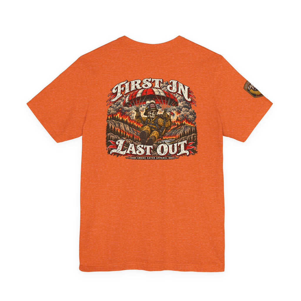 Skull Firefighter Graphic Tee | CAL FIRE Plane, Wildfire Smoke