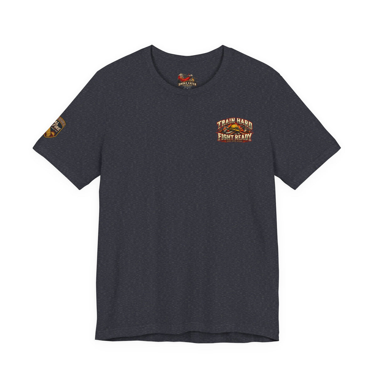 Train Hard, Fight Ready – Skeleton Wildland Firefighter Smoke Eater T-Shirt