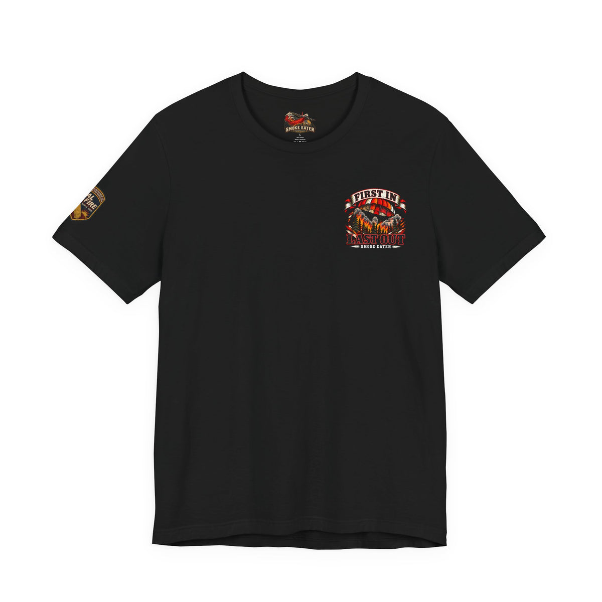 Copy of Skull Firefighter Graphic Tee | CAL FIRE Plane, Wildfire Smoke