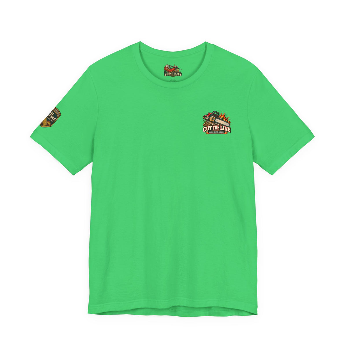 Cut the Line – Female Wildland Firefighter Chainsaw T-Shirt