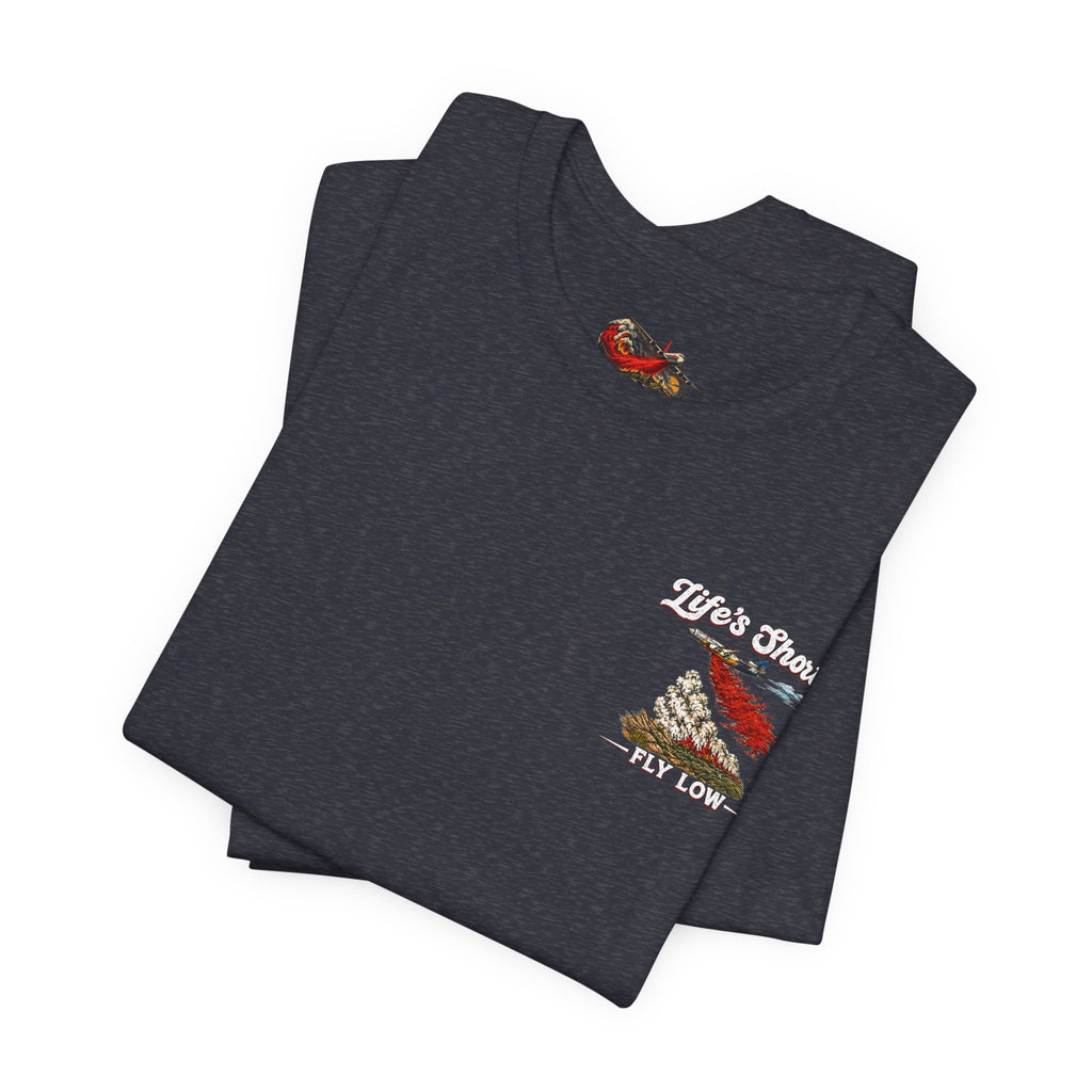 Skull Firefighter Graphic Tee | CAL FIRE Plane, Wildfire Smoke