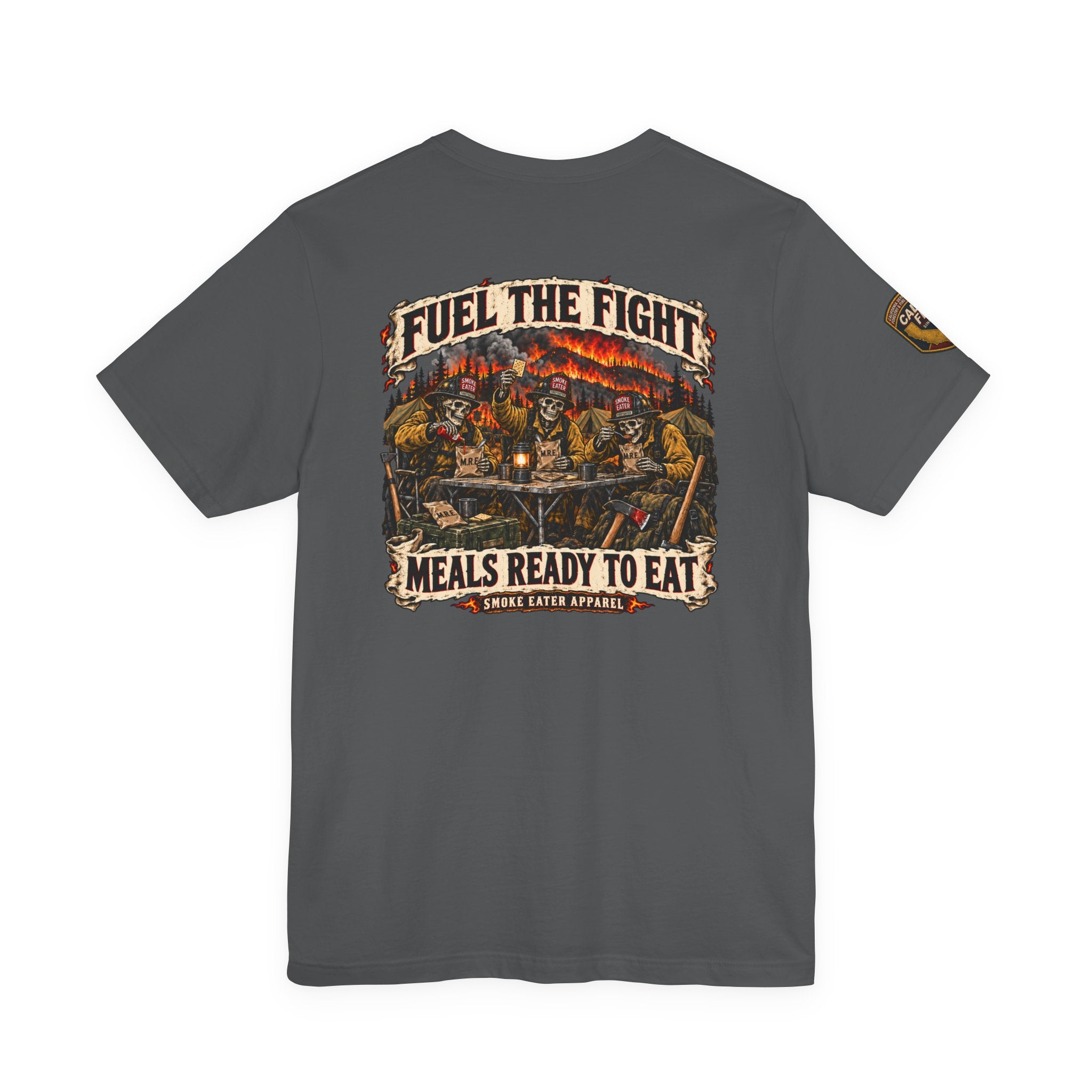 Meals Ready to Eat – Skeleton Wildland Firefighter M.R.E. T-Shirt