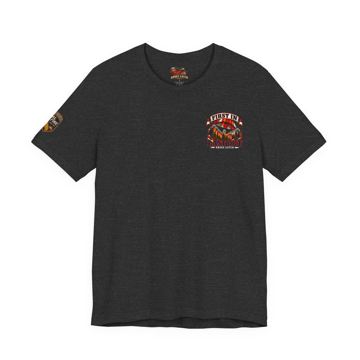 Copy of Skull Firefighter Graphic Tee | CAL FIRE Plane, Wildfire Smoke
