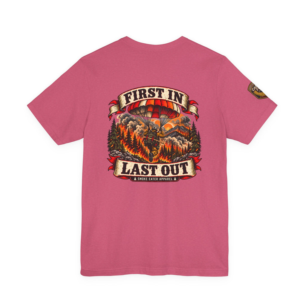 Copy of Skull Firefighter Graphic Tee | CAL FIRE Plane, Wildfire Smoke