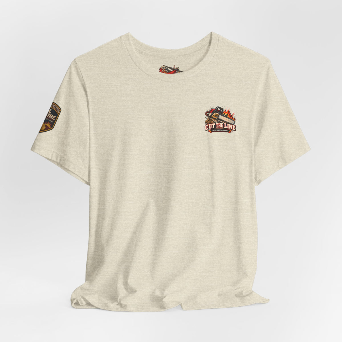 Cut the Line – Female Wildland Firefighter Chainsaw T-Shirt