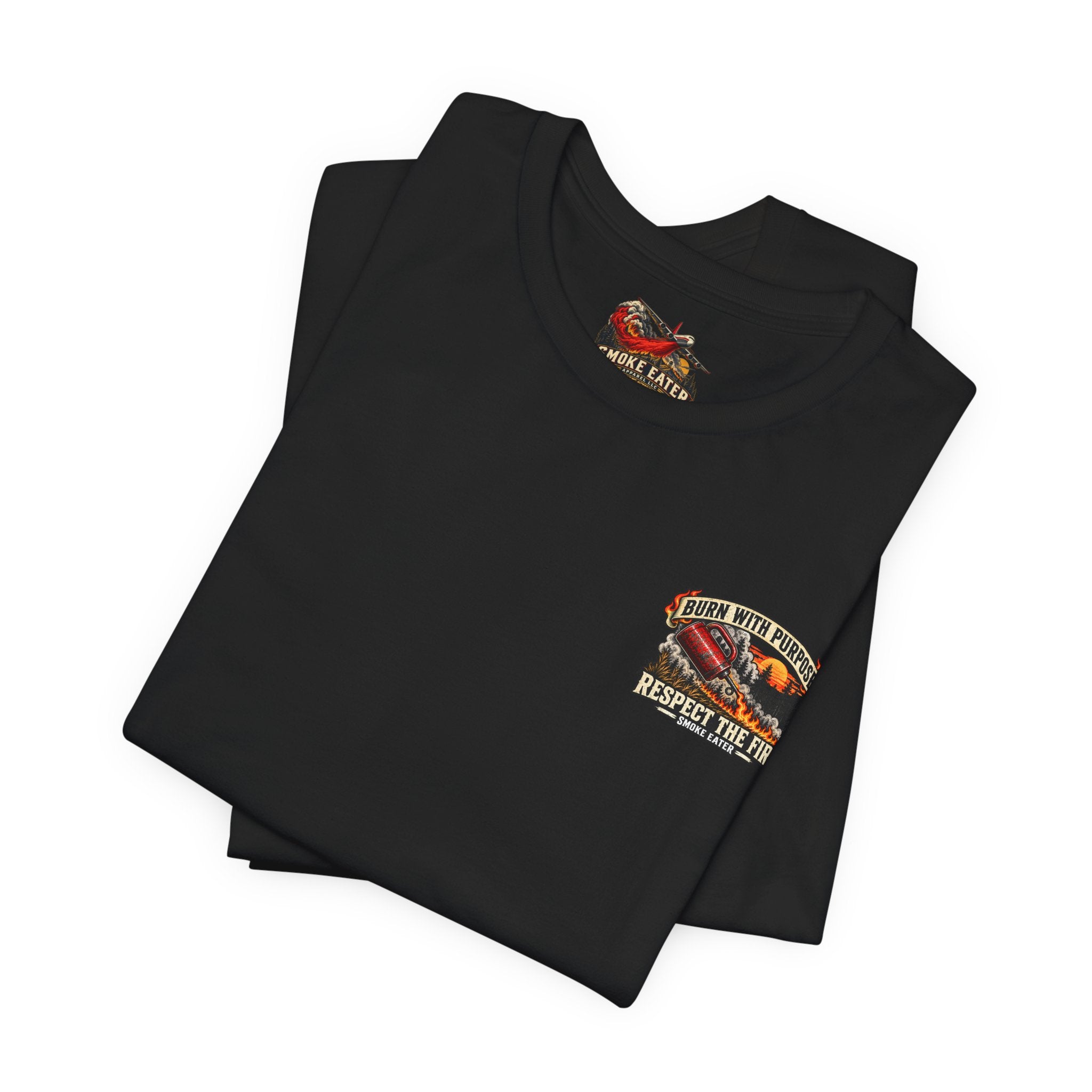 Skull Firefighter Graphic Tee | CAL FIRE Plane, Wildfire Smoke