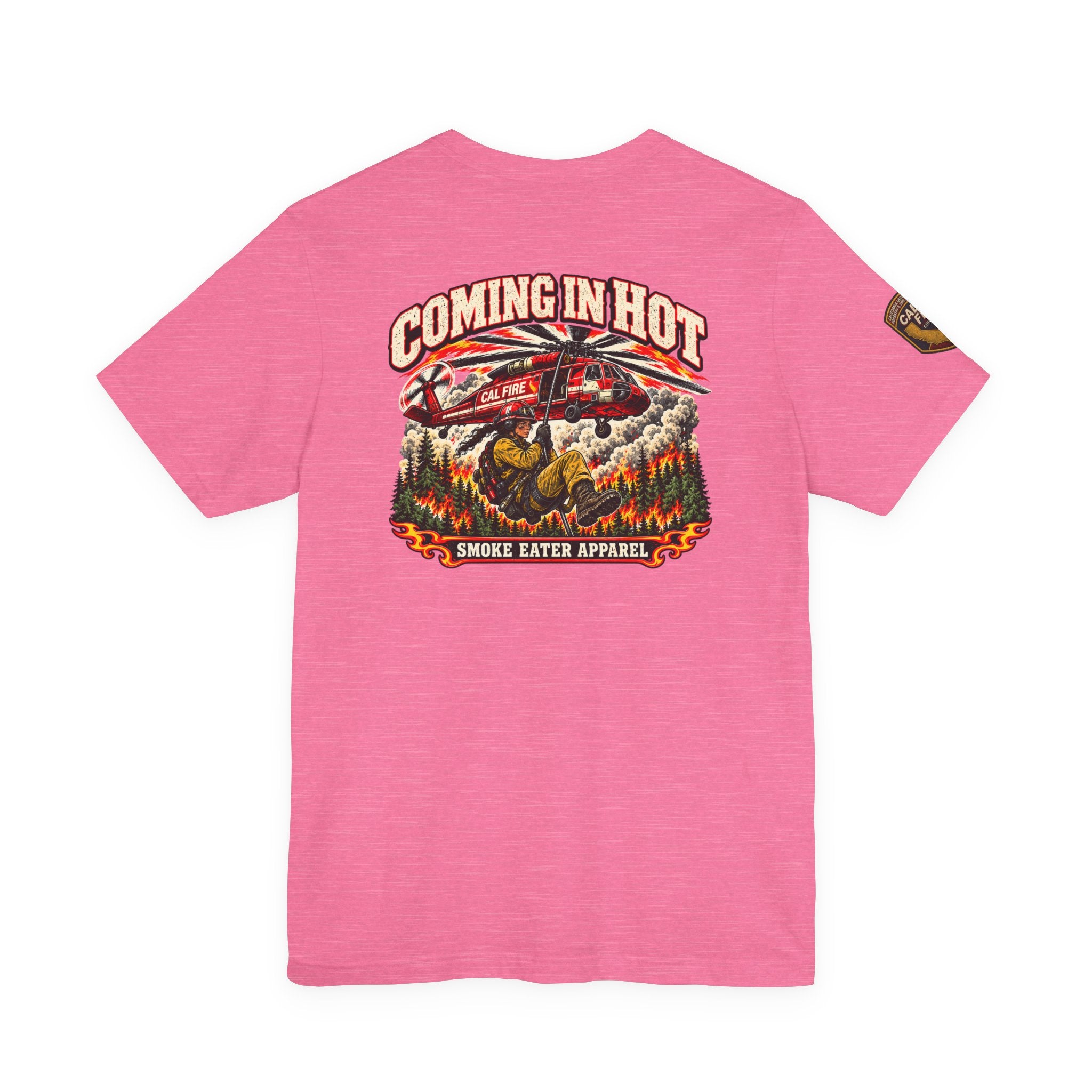 Coming in Hot – Female Helicopter Wildland Firefighter T-Shirt