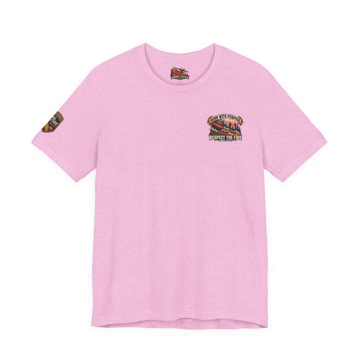 Copy of Skull Firefighter Graphic Tee | CAL FIRE Plane, Wildfire Smoke