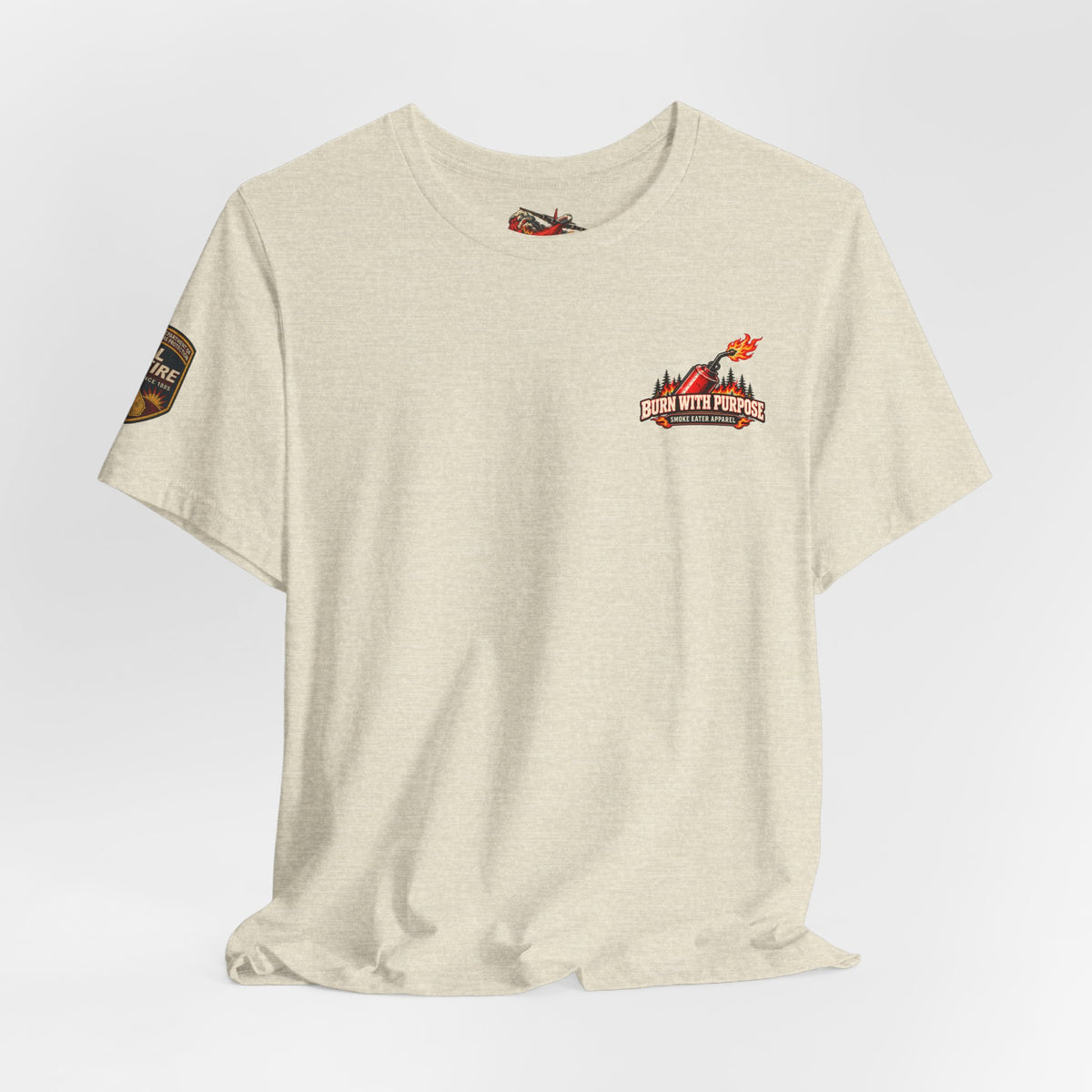Burn With Purpose – Female Prescribed Burn Firefighter T-Shirt